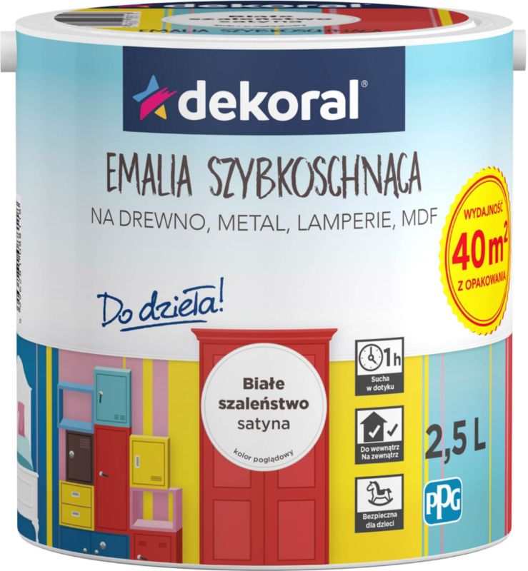 Emalia Do dzieła Dekoral białe szaleństwo 2,5 l