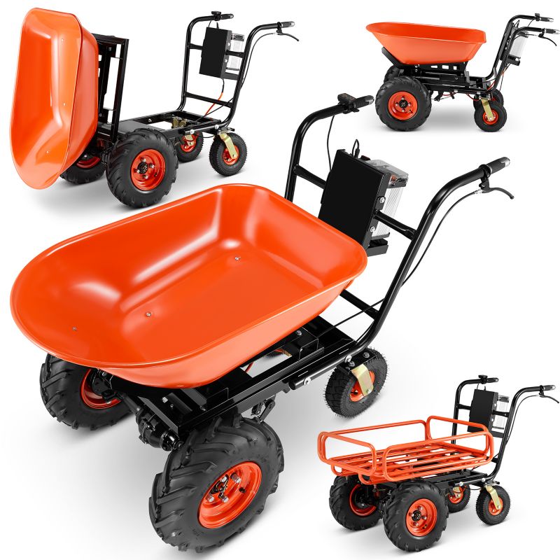 Taczka elektryczna budowlana koleba ogrodowa BAUMR-AG 2w1 - 120 L 300 kg 40 V 1 szt