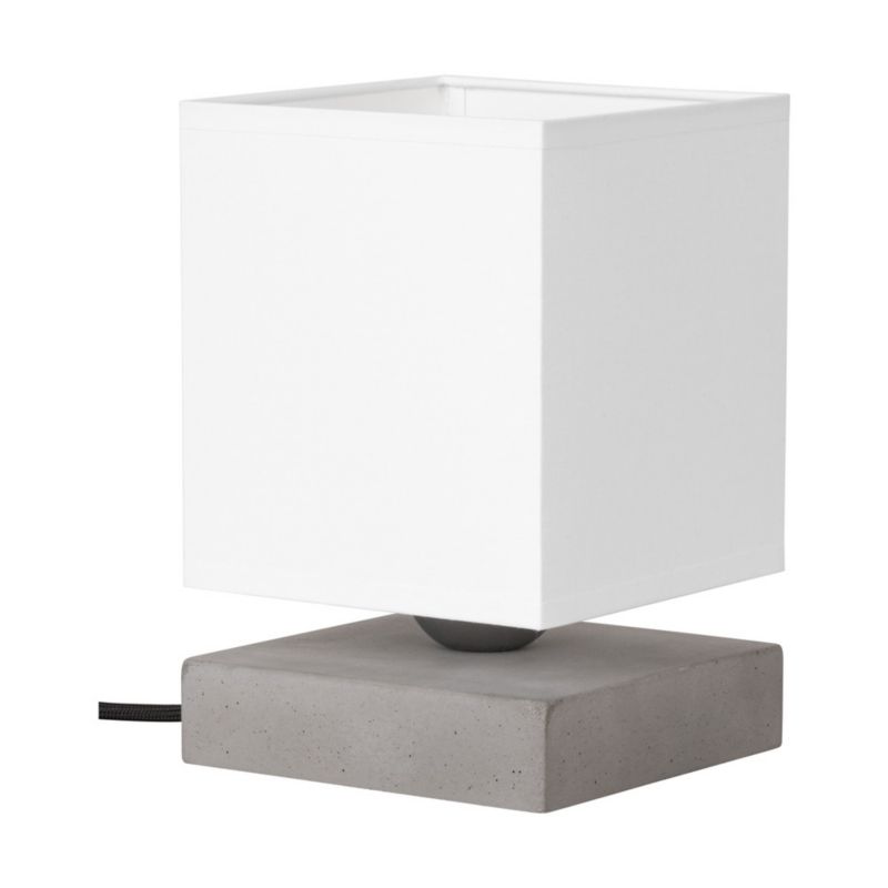Lampa Stołowa SPOT Light 1xE27 Max.25W Szary Beton w Połączeniu z Białą Tkaniną, Polski Producent, 1 szt.
