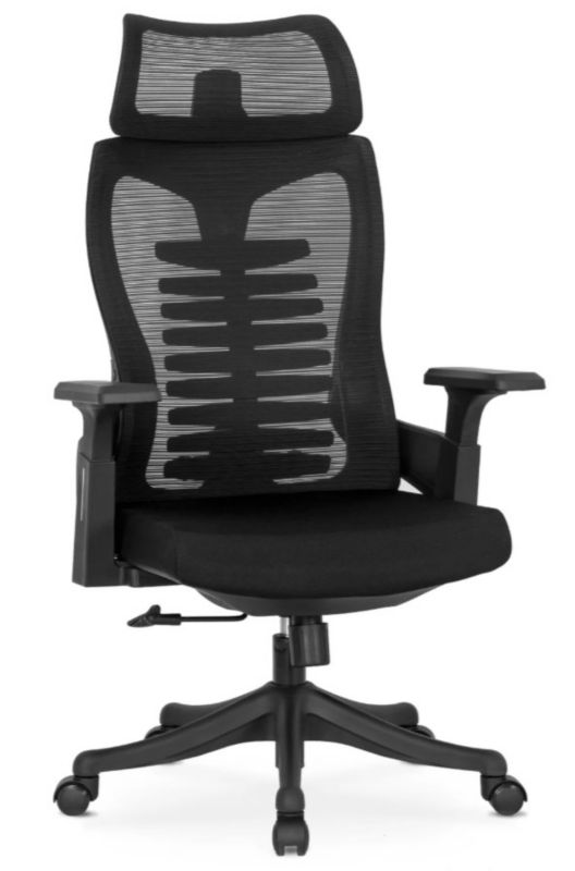 Fotel Ergonomiczny Mebel Elite CARET Obrotowy Do Biura i Gabinetu Czarny 1 szt