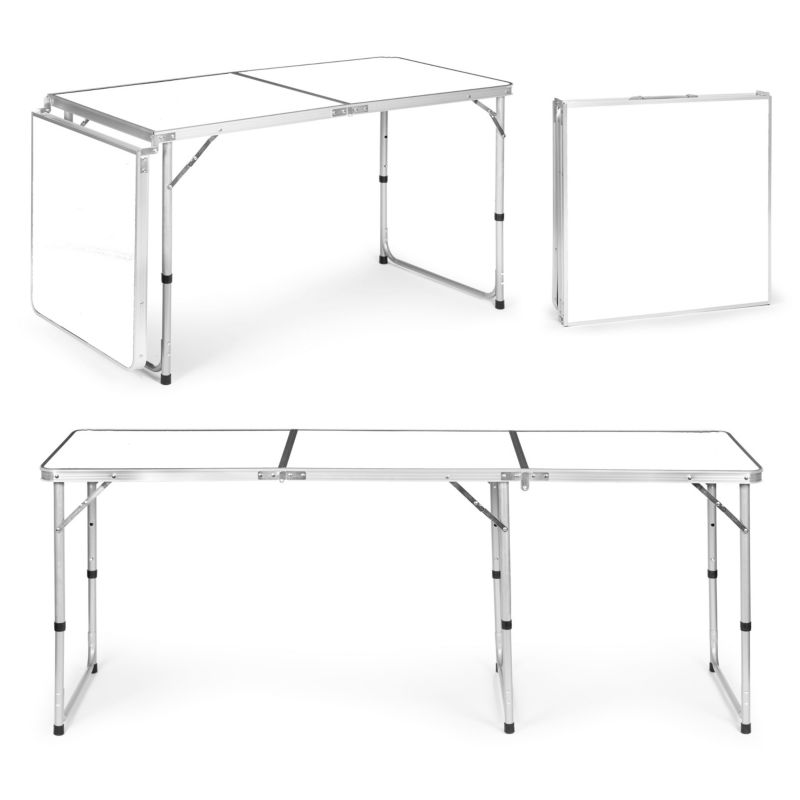 Stolik turystyczny MultiGarden składany 180x60 cm biały 1 szt.
