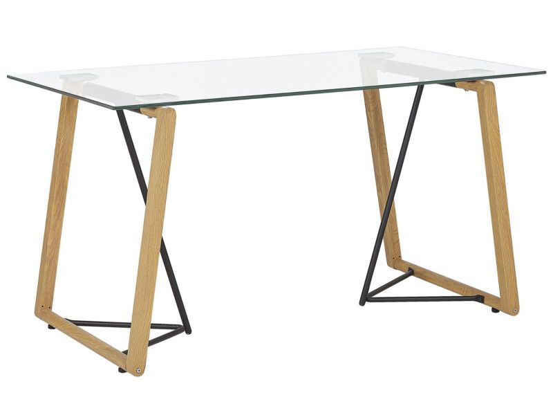 Stół do jadalni Tacoma 80 cm 140 cm Przezroczysty 1 szt.