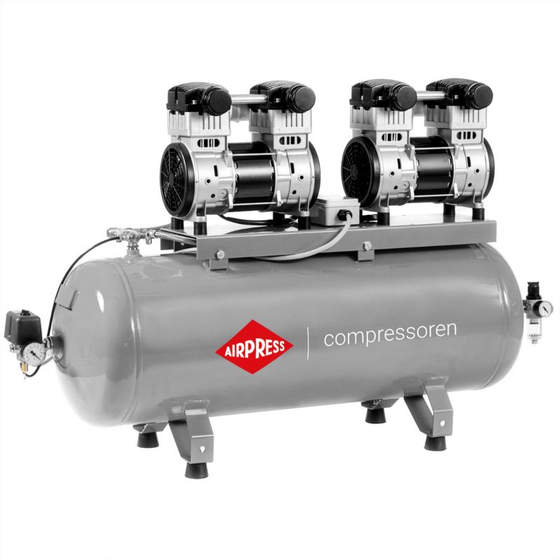 Cichy kompresor bezolejowy LMO 196X2-100 Airpress 8 bar 3.2 KM/2.4 kW 240 l/min 100 l 1 szt.