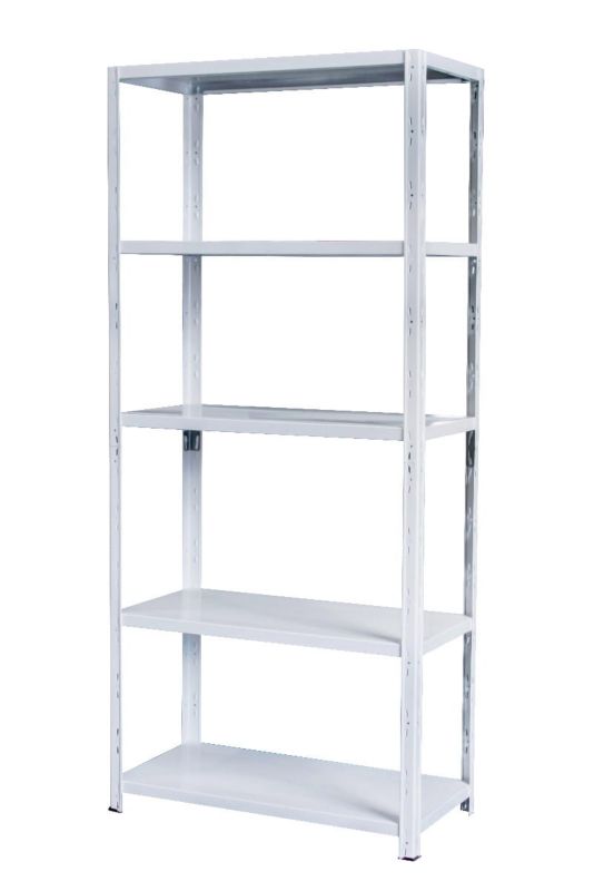 Regał metalowy wciskane BR-WW Metalkas 180x80x40 60kg biały 1 szt.