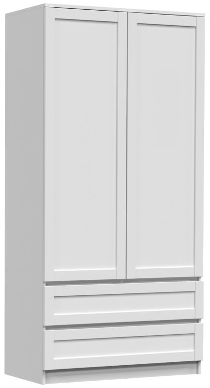 Szafa Topeshop 2 Szuflady 90 Pafos Ramiak Garderoba Biel 50x90x180 cm 1 szt.