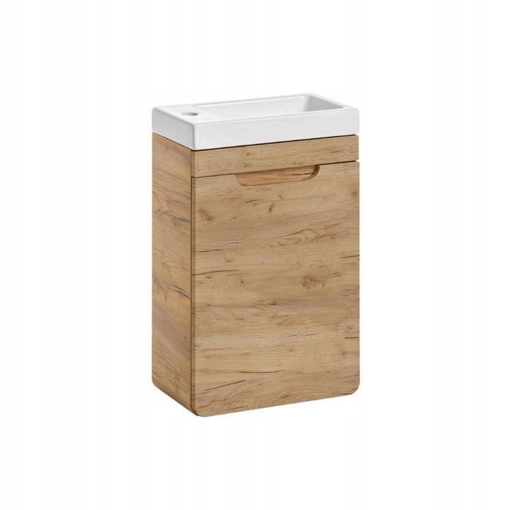 Szafka łazienkowa Furnidea 40 cm z umywalką dąb craft złoty Aruba 1 szt.