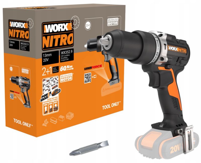 Wiertarko-wkrętarka WORX WX352.9 1szt