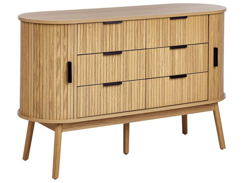 Komoda 6 szuflad jasne drewno Selah 1 szt.