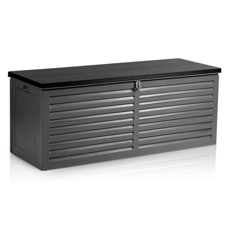 Skrzynia ogrodowa balkonowa Plonos 143x57x53,5 cm 390 litrów szara 1 szt.