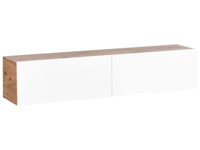 Wisząca szafka RTV Gladstone 140 cm Brązowy/ biały 1 szt.