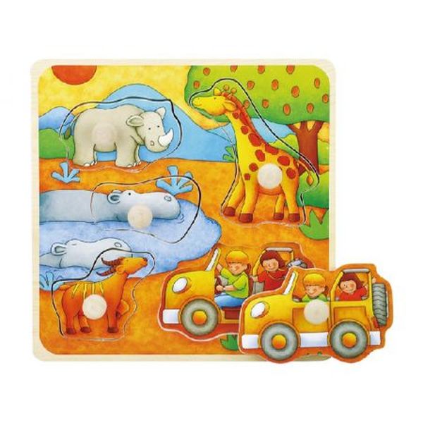 PUZZLE DREWNIANE PINEZKI SAFARI