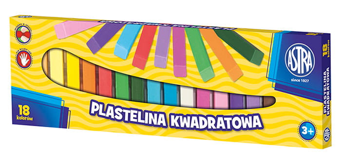 PLASTELINA ASTRA KWADRATOWA 18 KOLORÓW