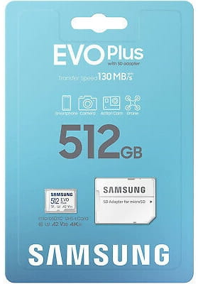SAMSUNG Micro SDXC 512GB 160/100 EVOPLUS MB-MC512SA/EU 2024 - Henryx24