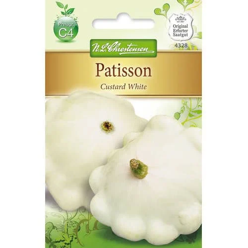 Patison (Dynia zwyczajna) Custard White - Nasiona. Ilość w opakowaniu: 1 opak - GradinaMax