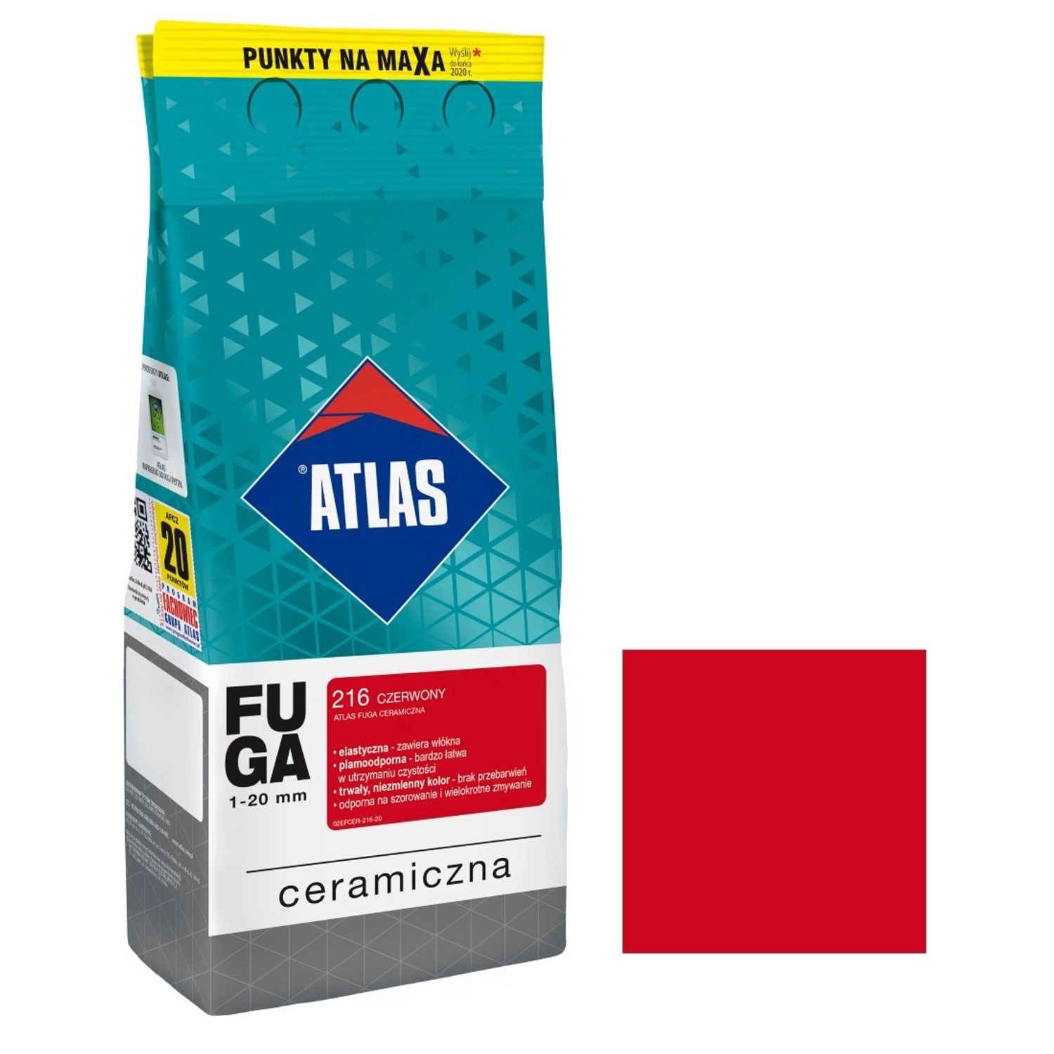 Atlas Fuga ceramiczna 216 czerwony 2 kg