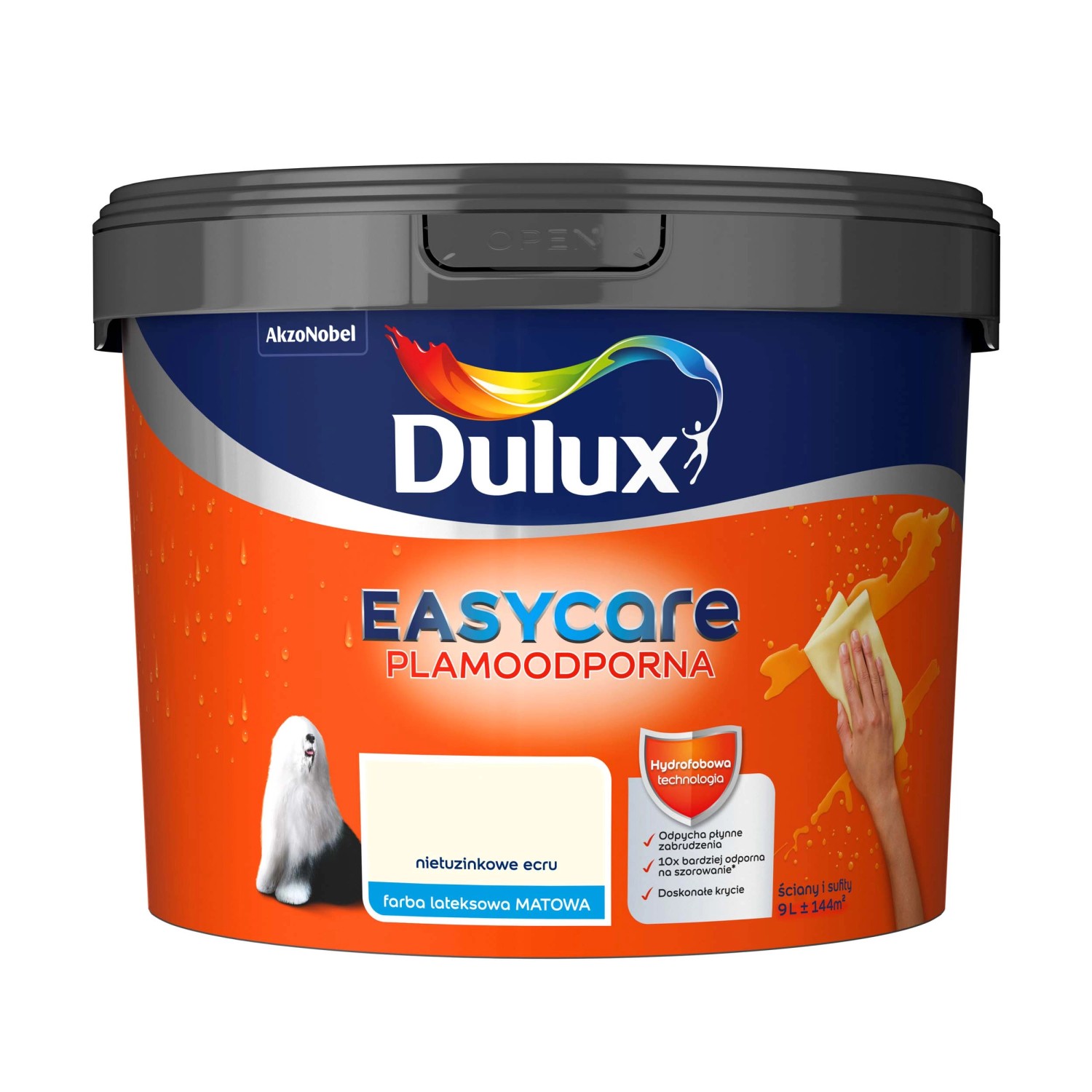Farba plamoodporna Dulux Easy Care nietuzinkowe ecru 9l