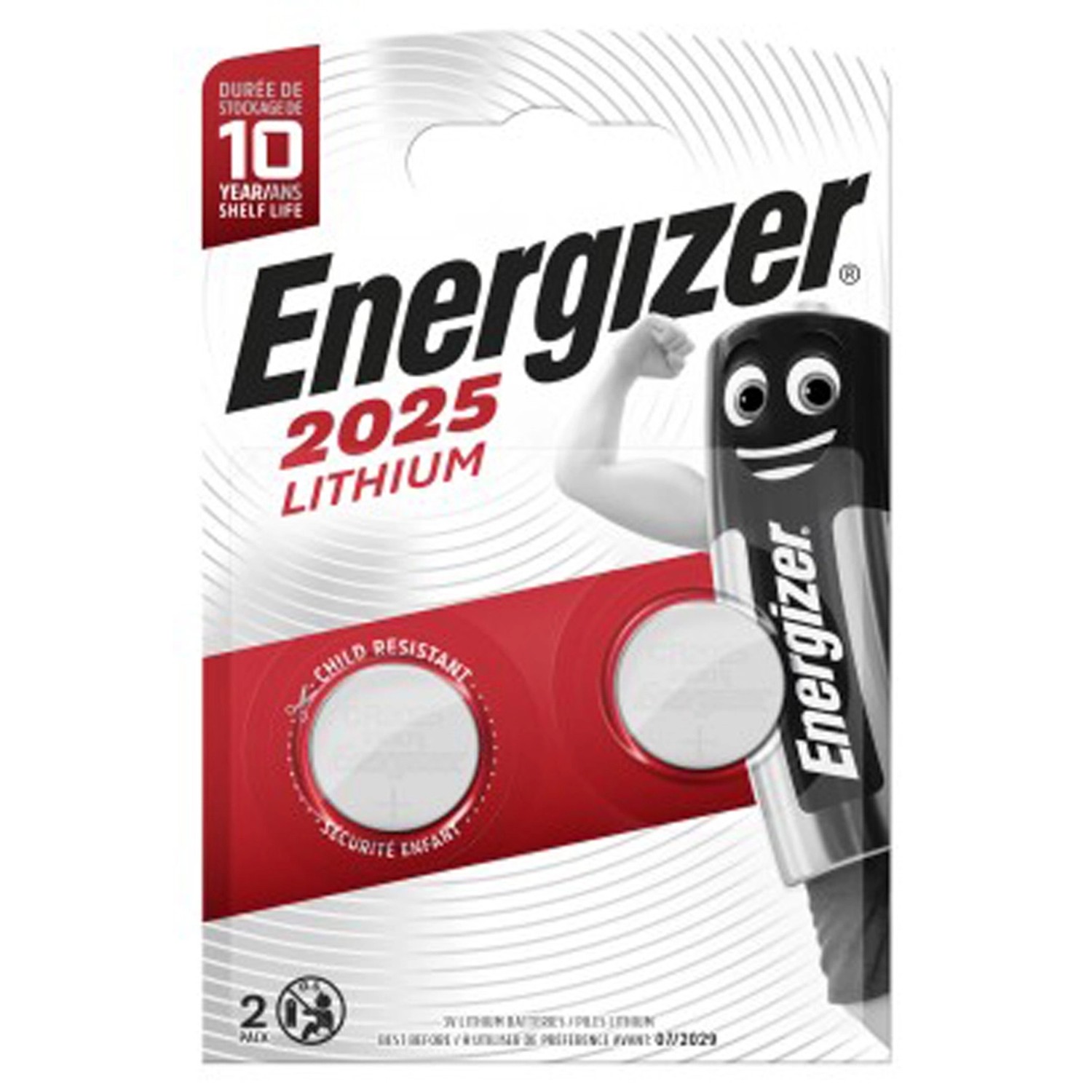 Energizer Baterie litowe CR2025 2 sztuki