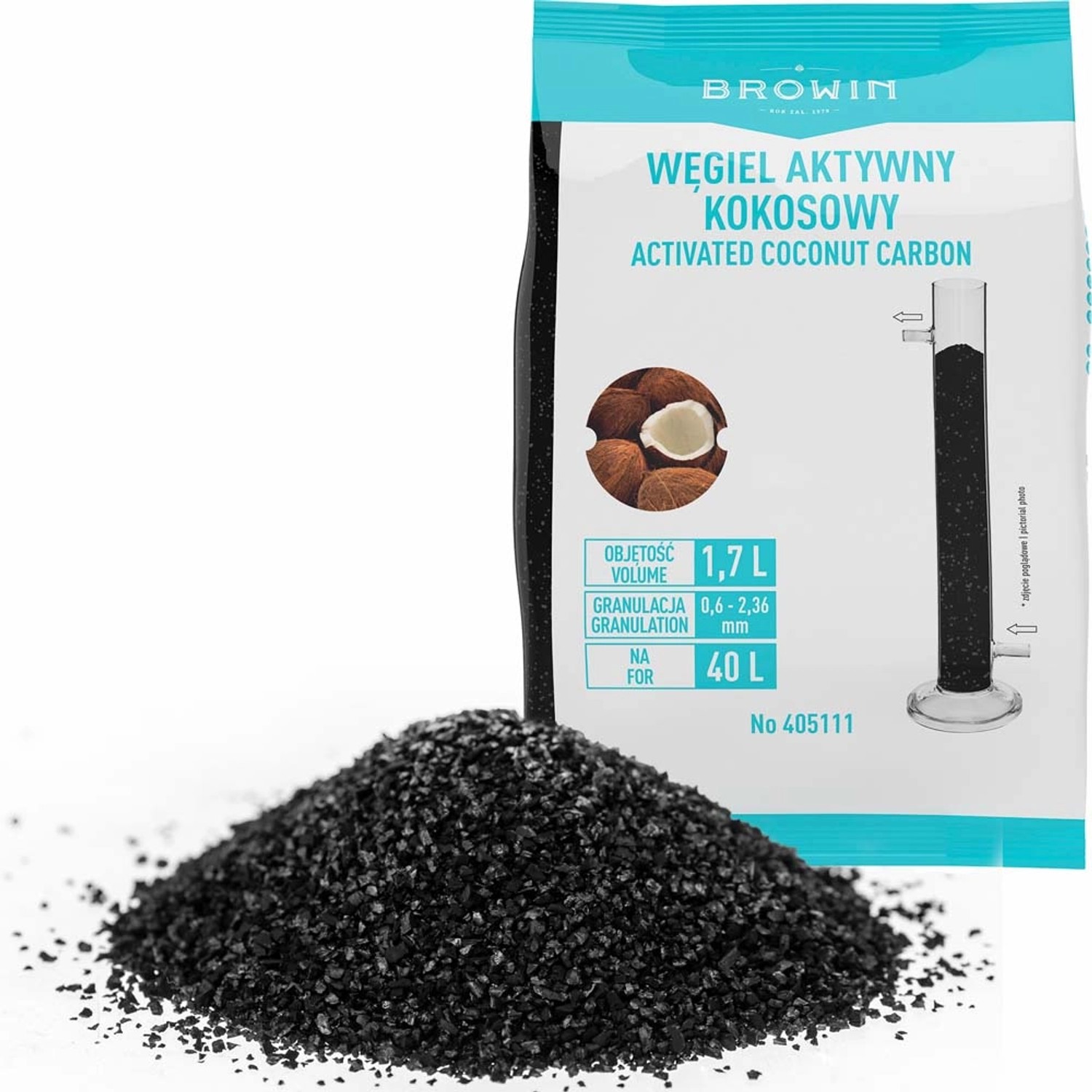 Węgiel aktywny kokosowy - 860 g
