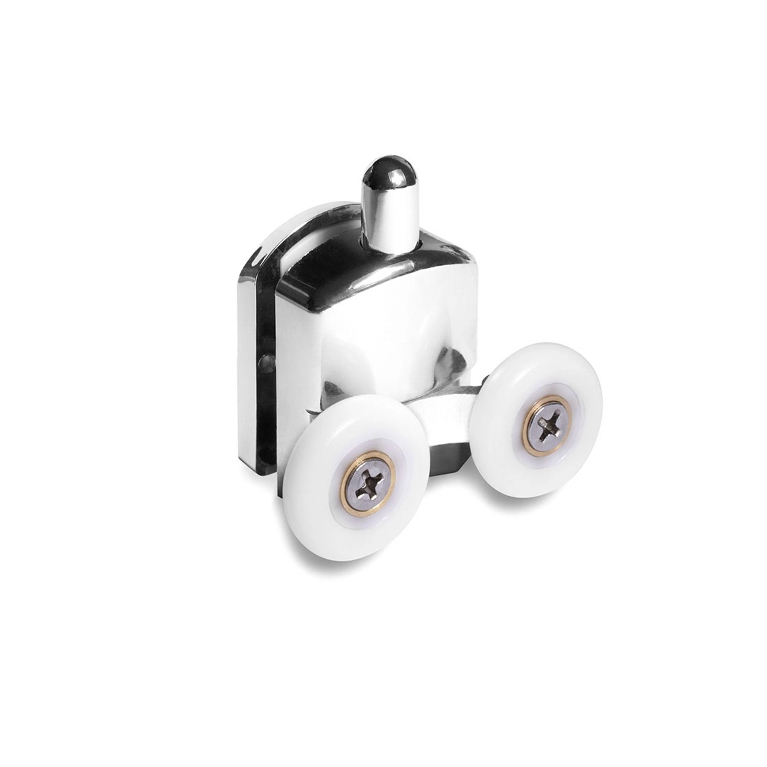 Rolki do drzwi kabiny podwójne dolne chrom 2,1 cm 2 szt