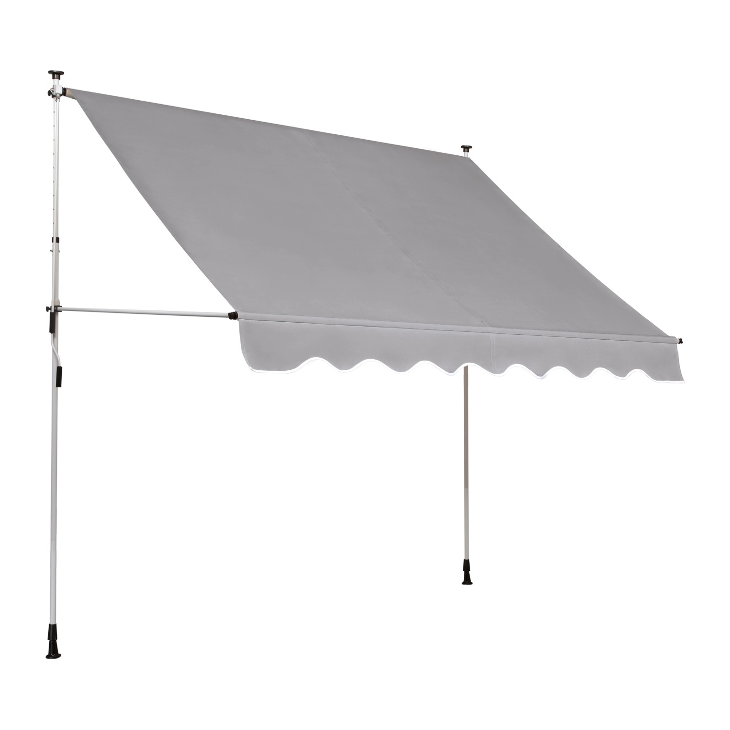 Markiza regulowana prosta szara - 2,5 x 1,5 m