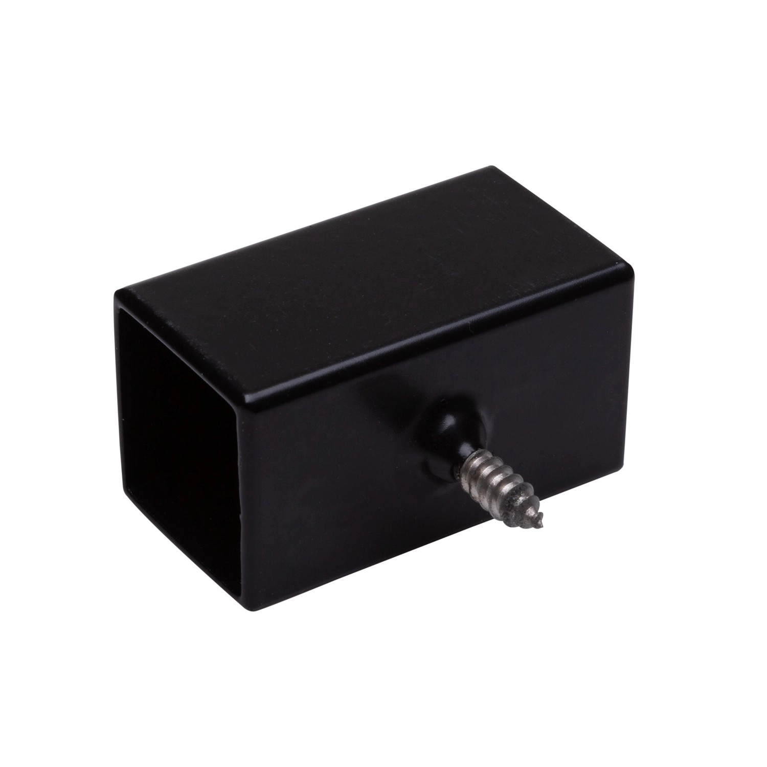 Kornik Uchwyty boczne tralki prostokątnej 20x20 mm czarne - 4 szt.