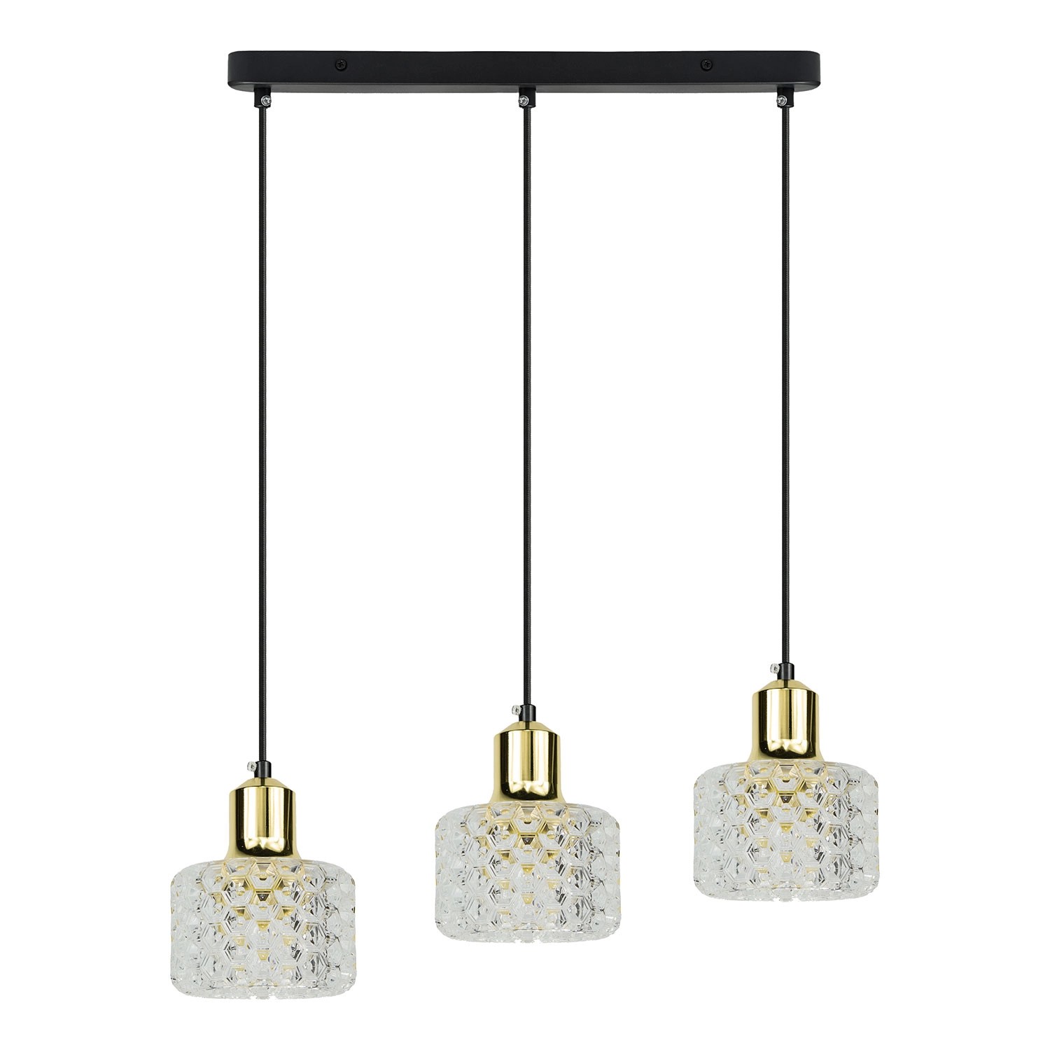 MiLAGRO Lampa wisząca Lumi 3x8W LED G9 złoto i czerń