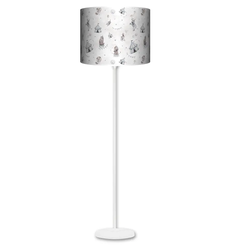 Lampa stojąca MAXI Baśniowy Cyrk na szarym - kolor podstawy do wyboru FL - czarny