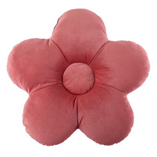 Poduszka Kwiatek XXL velvet malinowy 65 cm BR
