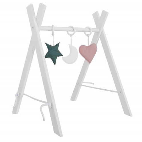 Baby gym skandynawski biały + zawieszki BR