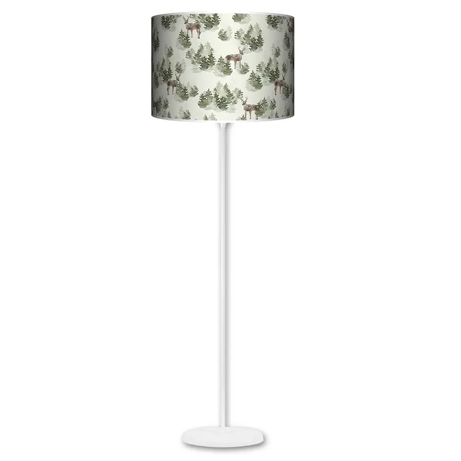 Lampa stojąca MAXI Pine wood2 - kolor podstawy do wyboru FL - biały