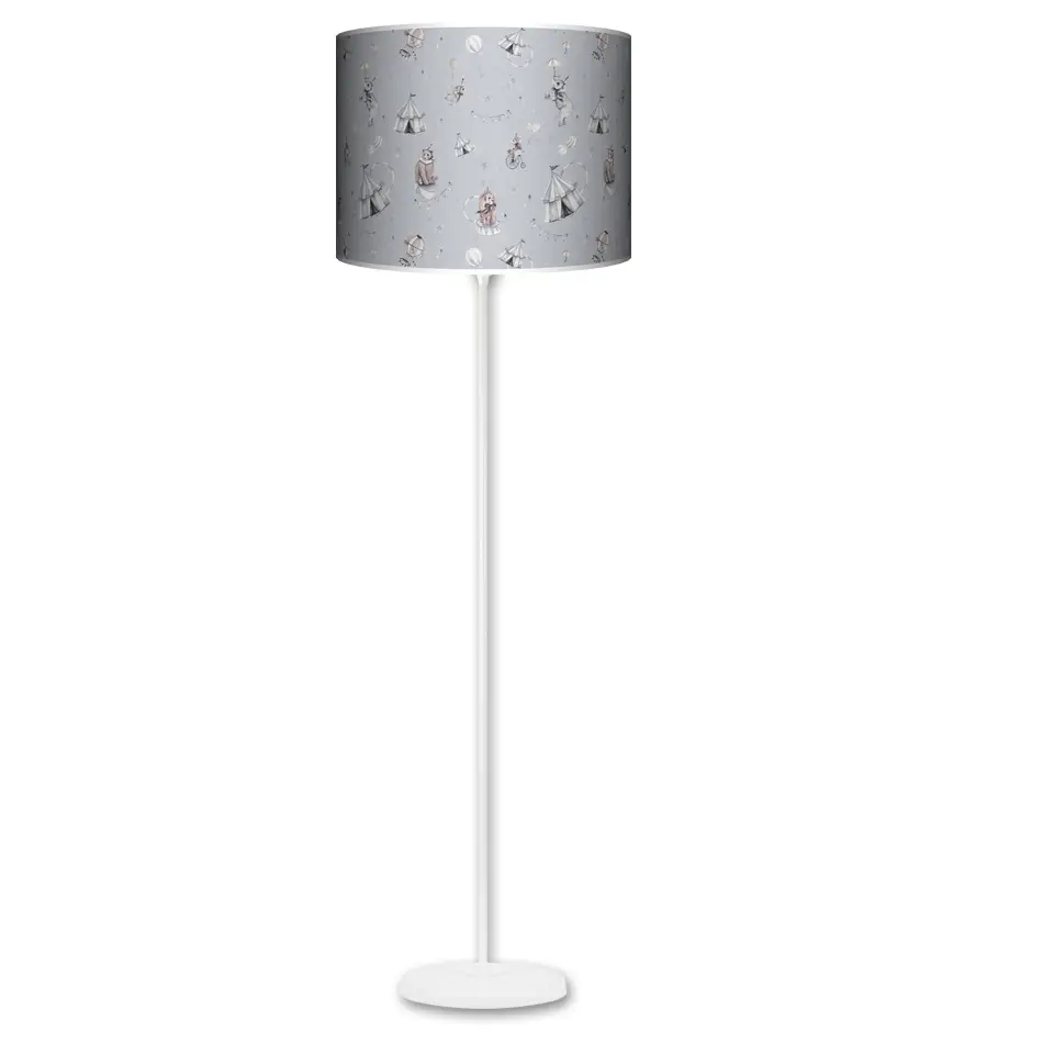 Lampa stojąca MAXI Baśniowy Cyrk na błękicie - kolor podstawy do wyboru FL - biały