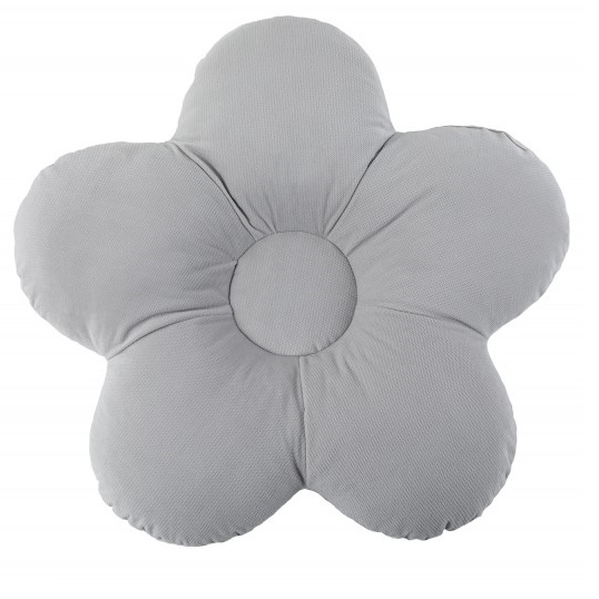 Poduszka Kwiatek XXL velvet szary 65 cm BR