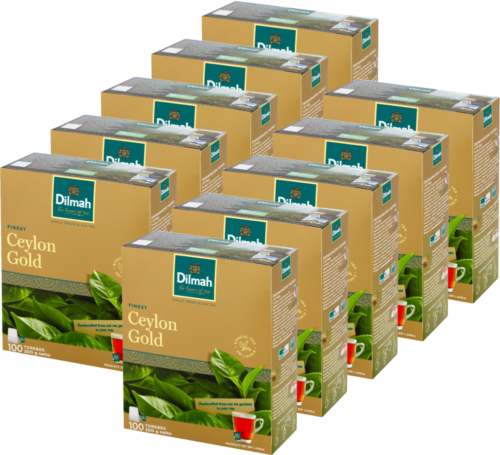 10x Herbata czarna w torebkach Dilmah Ceylon Gold, 100 sztuk x 2g