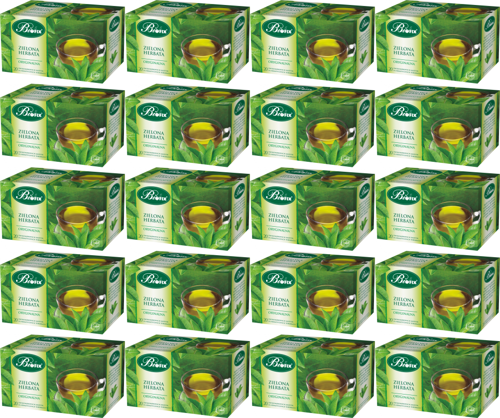 20x Herbata zielona w kopertach BiFix Premium, 20 sztuk x 2g