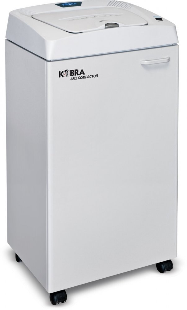 Niszczarka automatyczna Kobra AF.2 Compactor, ścinek 3.9x40mm, 400 kartek, P-4/ T-4/ E-3/ F-1 DIN, biały