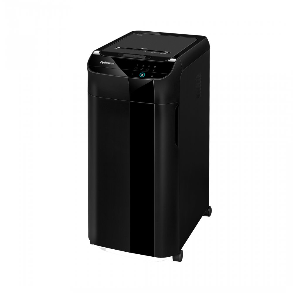 Niszczarka automatyczna Fellowes AutoMax 350c, ścinek 4x38mm, 350 kartek, P-4/T-4/O-3 DIN, czarny
