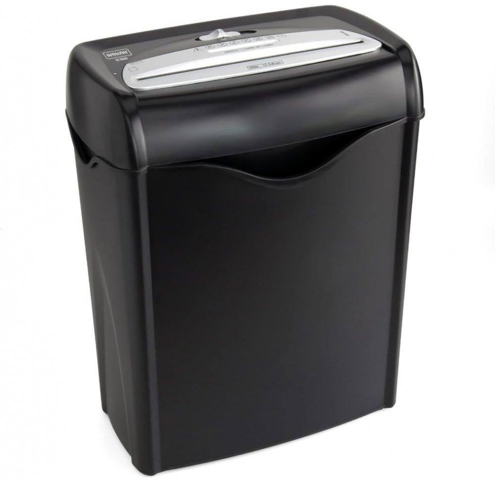 Niszczarka do papieru Wallner XD 1000 S, pasek 6mm, 12 kartek, P-2/ T-2/ E-2 DIN, czarny