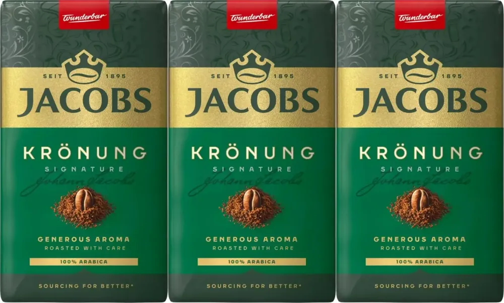 3x kawa mielona Jacobs Kronung, 250g