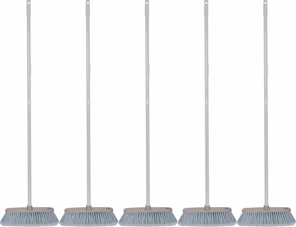 5x Miotła Eco Natural by York reSTART, 120 cm, mix kolorów, kij+końcówka
