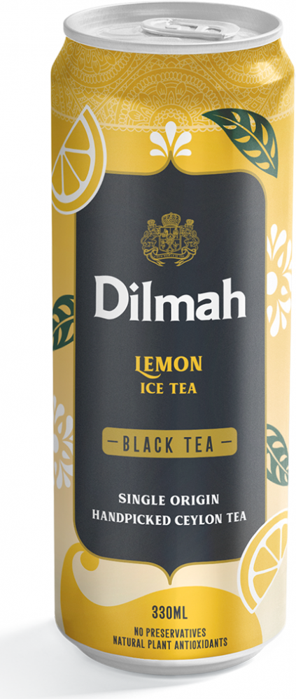 Outlet: USZKODZONE OPAKOWANIE Herbata mrożona czarna Dilmah Lemon Black Tea, puszka, 330ml