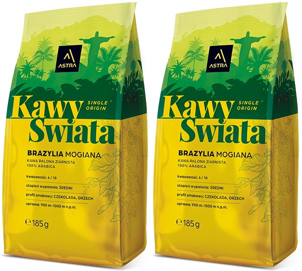 2x Kawa ziarnista Astra Brazlia Mogiana, 185g