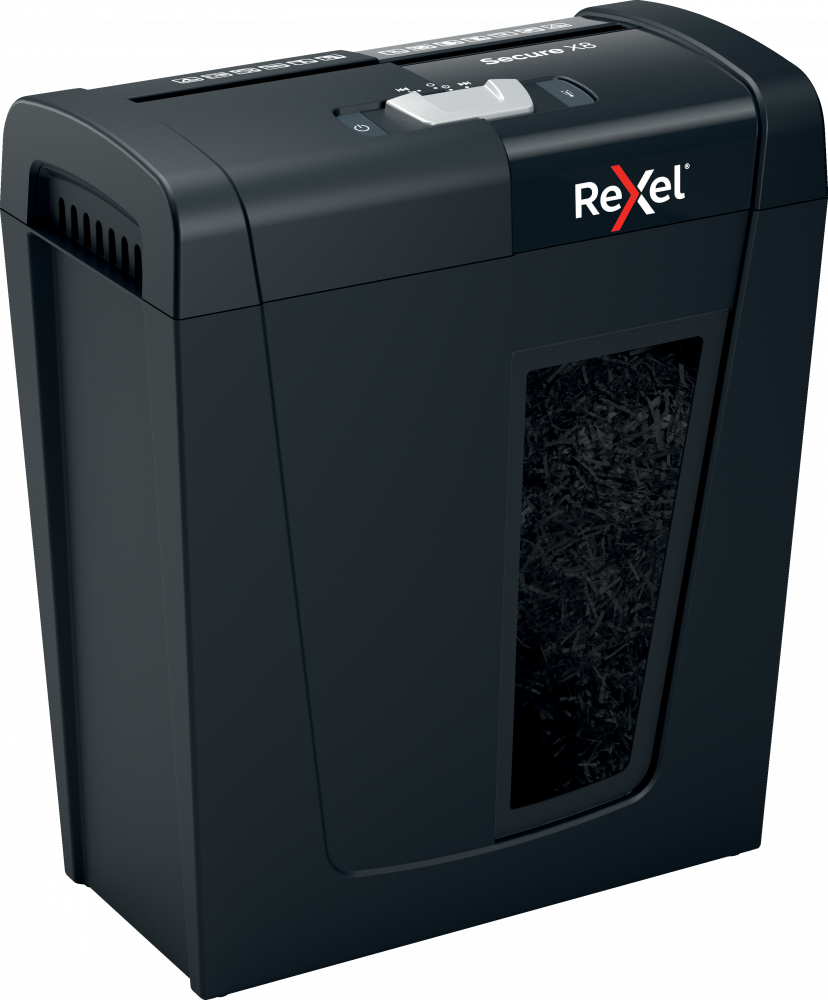 Niszczarka Rexel Secure X8, konfetti 4x40mm, 8 kartek, P-4 DIN, czarny