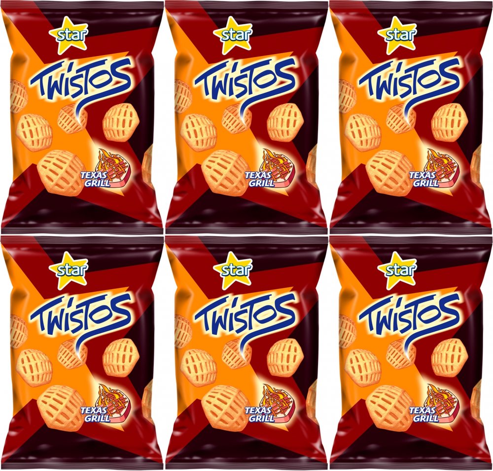 6x Chrupki Star Twistos Texas Grill, 70g