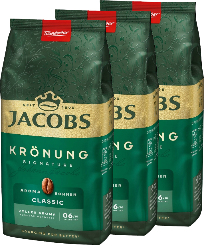 3x kawa ziarnista Jacobs Kronung Aroma-Bohnen, 500g