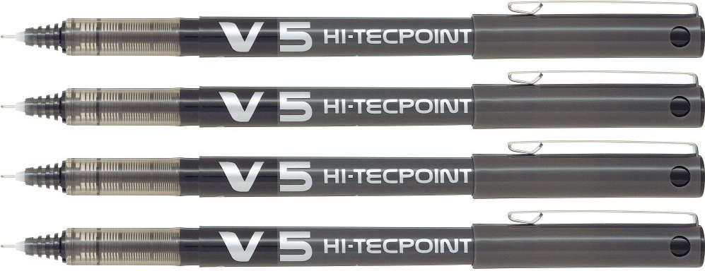 4x cienkopis Pilot, BX-V5, 0.5mm, czarny