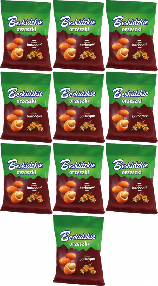10x Orzeszki ziemne Beskidzkie, barbeque, 70g