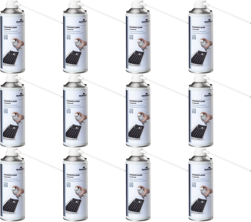12x Sprężone powietrze do czyszczenia sprzętu elektronicznego Durable, 400ml