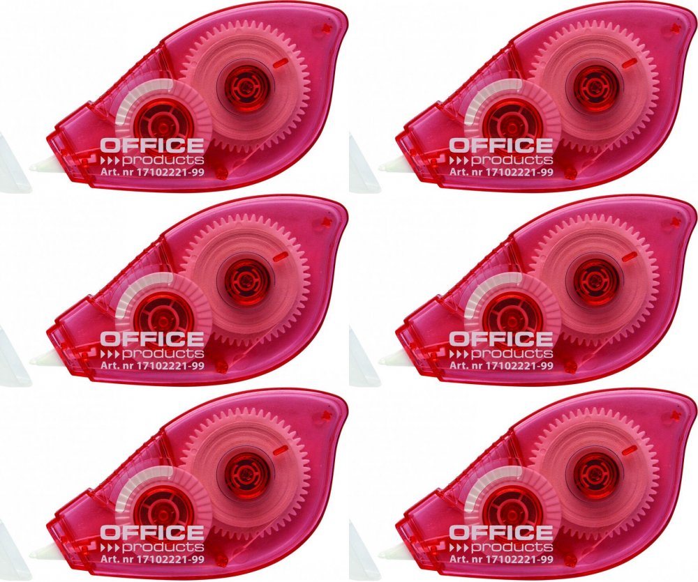 6x Korektor w taśmie Office Products, myszka, 4.2mmx12m