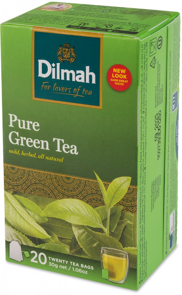Herbata zielona w torebkach Dilmah Green Tea Pure Green, 20 sztuk x 1.5g