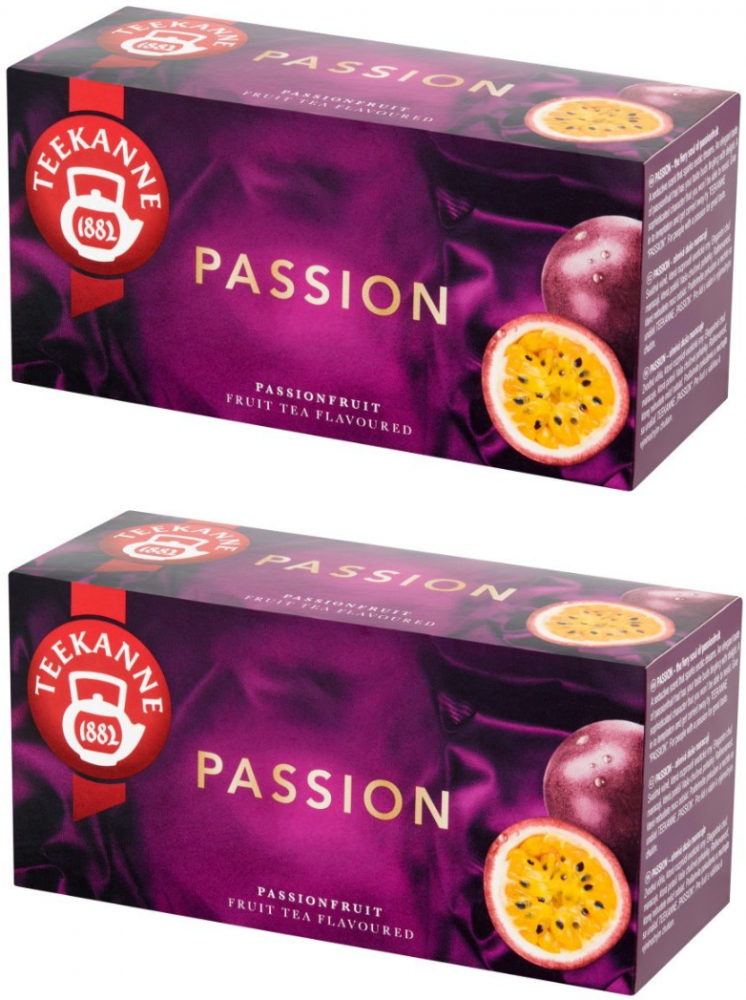 2x Herbata owocowa w kopertach Teekanne Passion, marakuja, 20 sztuk x 2.25g